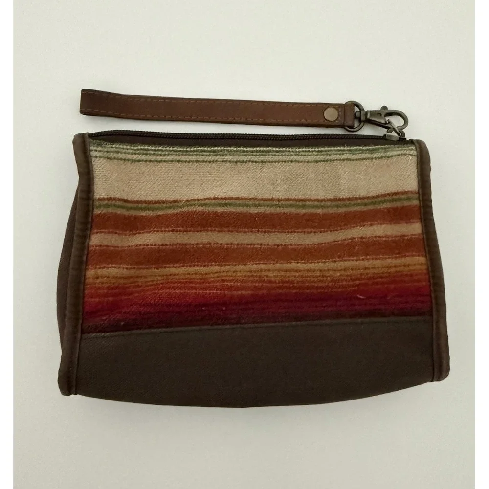 Pendleton Wool Zipper Pouch Clutch Aztec Tribal Southwestern